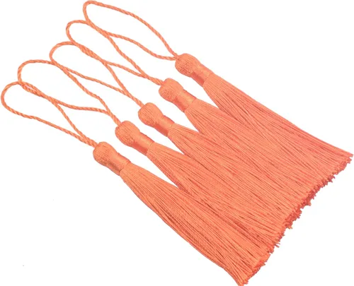 Miniatura 5 de KONMAY, borlas pequeñas y suaves, con bucles para proyectos de bricolaje, hechas a mano, sedosas, de 3.5 pulgadas, 20