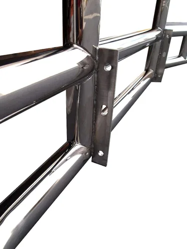 Miniatura 8 de Protector de parachoques de ciervo de acero inoxidable pulido 304 w/soporte para Kenworth T680 13-21