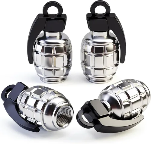Miniatura 36 de 6 tapas de válvula de neumático, cubiertas universales de válvula de neumático de aleación de aluminio para automóviles, camiones, SUV, Rojo