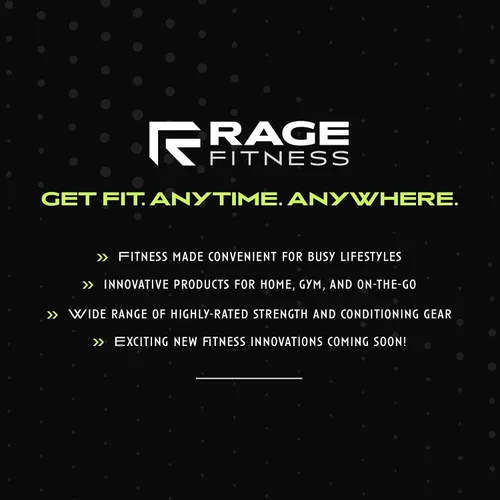 Miniatura 7 de Rage Fitness Single Cast Iron Kettlebell Powder Coated - Wide Handle Weights for Core & Glute Workouts; Swings, Squats, Deadlifts; Strength
