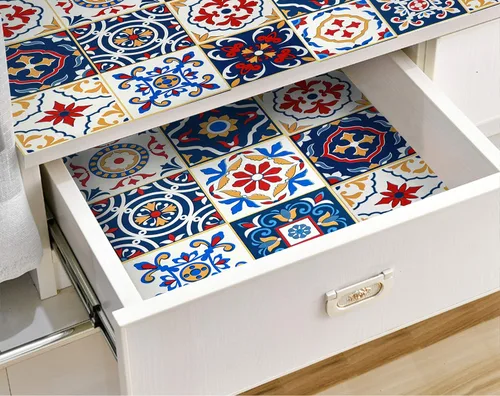 Miniatura 4 de CiCiwind Papel de contacto con patrón de 17.7 x 197.11 pulgadas, autoadhesivo para cajones y estantes, cubierta creativa, papel tapiz extraíble