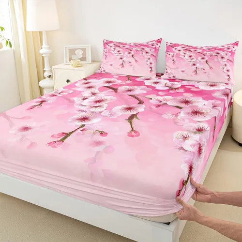 Miniatura 30 de Sábana bajera ajustable con estampado de leopardo, tamaño individual, juego de ropa de cama rústica con rayas de piel de cebra, decoración