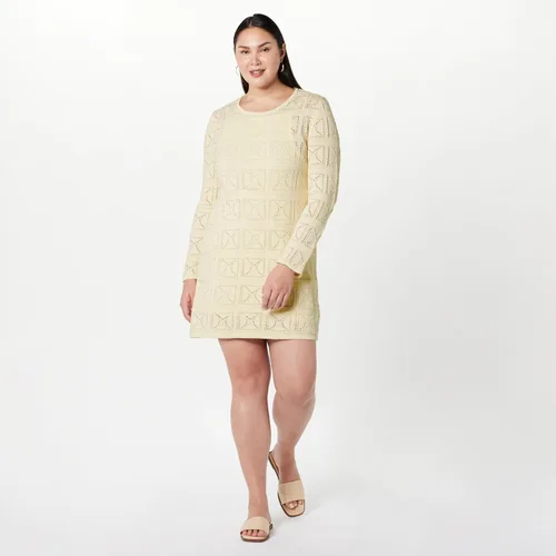 Miniatura 6 de The Drop Mini vestido de ganchillo Laney para mujer
