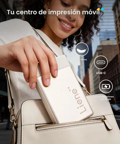 Miniatura 6 de Liene Pearl N200 Pro - Impresora fotográfica portátil AI, mini impresora instantánea para iPhone Smartphone, sublimación de tinte térmico
