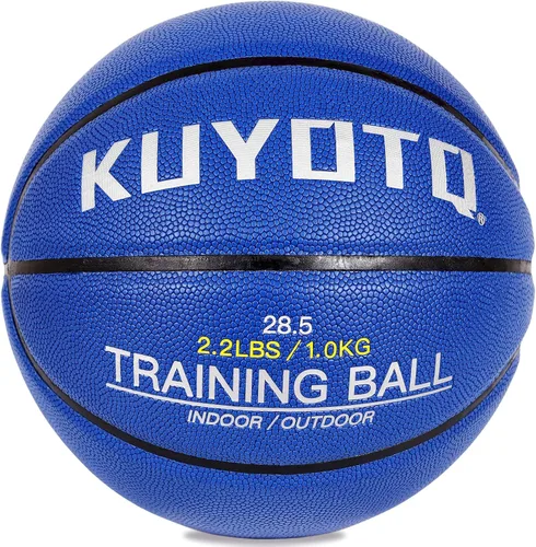 Miniatura 22 de KUYOTQ 3LBS/3.3LBS/2.2LBS Weighted Heavy Training Basketball 29.5/28.5" in and Outdoor Improving Handling Dribbling Passing Rebounding Skill marrón