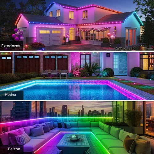 Miniatura 3 de Tira de luces LED Ws2812 RGB+IC de 16.4 pies IP68 impermeable para exteriores, alimentación por USB de 5 V, sincronización de música, Bluetooth