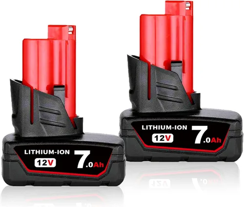 Reemplazo de batería de 7.0Ah 12V para Milwaukee Batería compatible con baterías Milwaukee de 12 voltios para herramientas eléctricas inalámbricas
