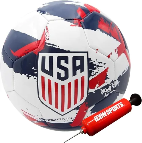 Miniatura 2 de Icon Sports Balón de fútbol oficial de la Federación de Fútbol de USSF93BL-Blanco