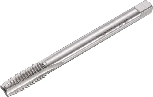 uxcell Machos de fresado de rosca, 3/8-16 UNC de acero de alta velocidad 6542 (HSS6542) 3 flautas rectas, rosca de rosca de tornillo de máquina, 4