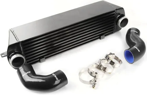 Miniatura 9 de G-PLUS Intercooler de sobrecarga de montaje superior de aluminio atornillado compatible con Mini Cooper 2002-2006