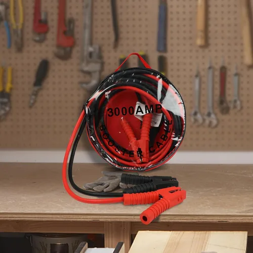 Miniatura 7 de ZESUPER - Cables de arranque de batería de alta resistencia 3000 AMP, 1 calibre, 20 pies, línea de arranque de emergencia para coche, furgoneta
