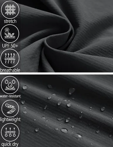 Miniatura 4 de Pantalones de senderismo para hombre, convertibles, con cremallera, ligeros, impermeables, de secado rápido, pesca al aire libre, viajes, safari