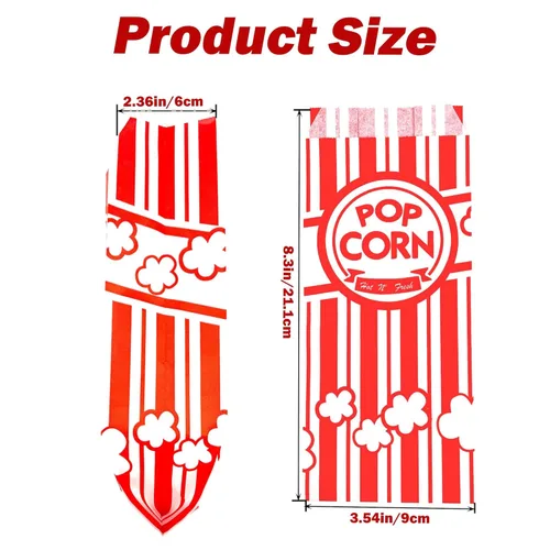 Miniatura 2 de Homrelaxy 110 bolsas de papel para palomitas de maíz, bolsas de palomitas de maíz de 1 onza para porciones individuales, mangas de maíz a granel