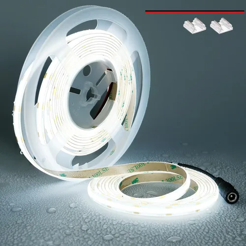 Miniatura 16 de TOPAI Tira de luz LED COB de 12 V, 3000 K, blanco cálido, impermeable, IP65, 480 LEDs/M, súper brillante, 4000 lúmenes, CRI>90, 16.4 pies, sin