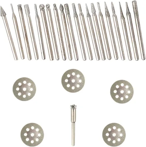 Juego de rebabas de diamante para herramienta rotativa, molienda, tallado, broca, piedra, azulejo, vidrio, joyería lapidaria, amoladora, cortador de