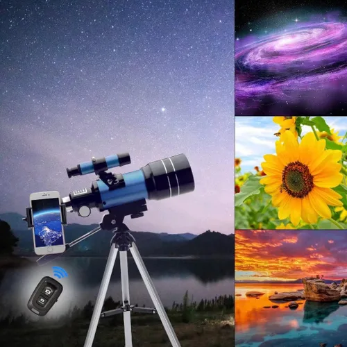 Miniatura 6 de Telescopio para adultos y niños, 70mm de apertura (15X-150X) telescopios refractores portátiles para principiantes de astronomía, telescopio