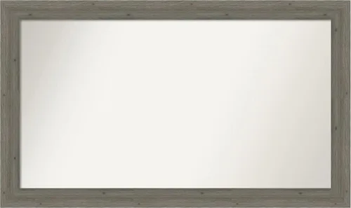 Miniatura 296 de Amanti Art Espejo de pared personalizado no biselado (24.5 x 24.5 pulgadas), marco gris marrón alta, varios tamaños personalizados, espejo de baño