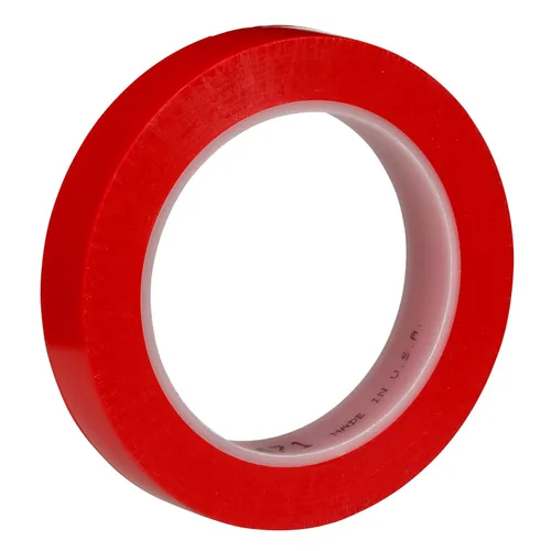 Miniatura 9 de 3M Cinta de vinilo 471, 1/4 pulgadas x 36 yardas, roja, 1 rollo, cinta roja para piso, alternativa de pintura para marcado de piso, distanciamiento