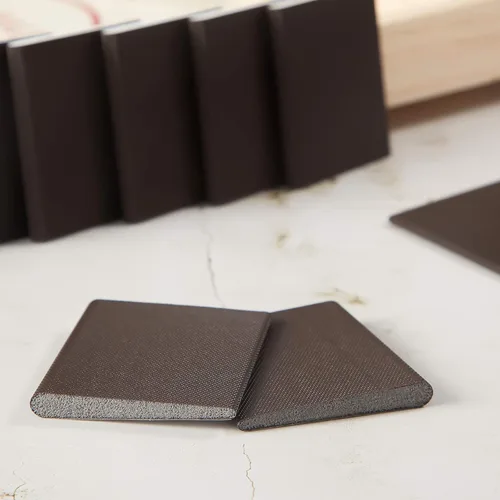Miniatura 6 de Zonon 20 sellos autoadhesivos para esquinas de puerta, burletes para marco de puerta, espuma de esquina para protección contra la intemperie, Marrón
