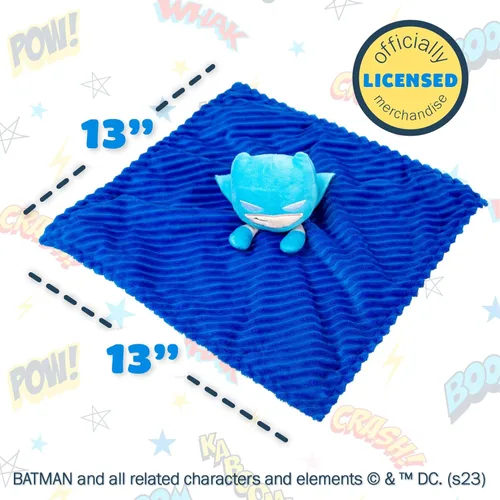 Miniatura 4 de KIDS PREFERRED DC Comics - Manta de seguridad de Batman Lovey, suave y abrazable caballero oscuro, juguete de peluche para bebés y bebés, niños