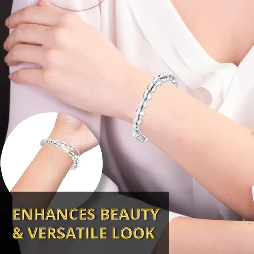 Miniatura 123 de Adjustable Crystal Bracelet – Gemstone Bead Bracelet with Adjustable Macrame String – Chic Gemstone Bracelet for Men and Women – 8mm Round Healing
