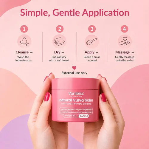 Miniatura 6 de Vanibiss Natural Vulva Balm - Crema Vulva y crema hidratante tópica para el cuidado de la piel tierna, alivia la sequedad, picazón, rozaduras