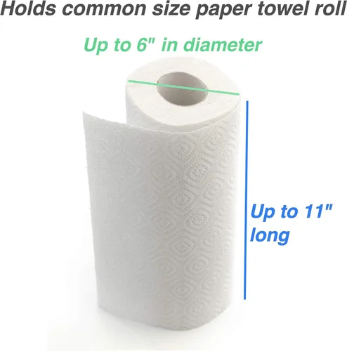 Miniatura 4 de RightArrange Soporte para toallas de papel con tablero de clavijas de una mano - Acero, negro - Ganchos para cualquier tablero de clavijas