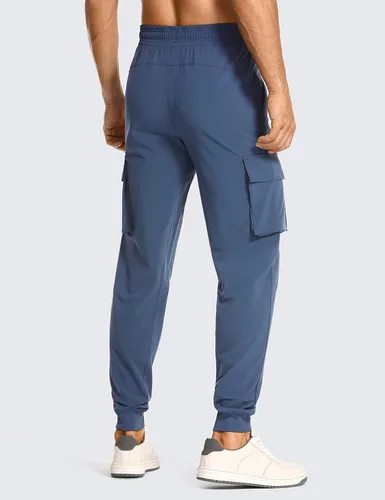 Miniatura 2 de CRZ YOGA Pantalones deportivos tipo cargo ligeros para hombre, de secado rápido, de 30 pulgadas, para senderismo, calle, casual, con bolsillos