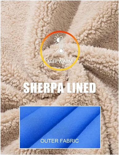 Miniatura 4 de MAGCOMSEN Sudadera con capucha de forro polar Sherpa para hombre