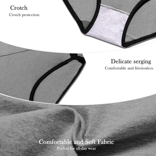 Miniatura 4 de CAILECOTTON Ropa interior de algodón para mujer, bragas de talla grande para mujer, paquete de 25