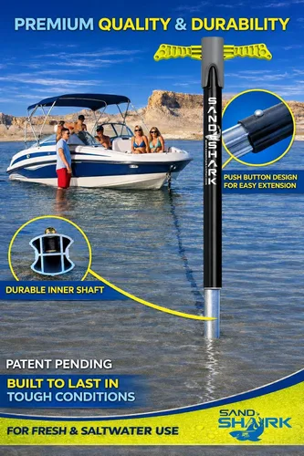 Miniatura 4 de SandShark Supersport 3.0 Anclaje de agua poco profunda – Gran moto acuática, PWC, accesorio de barco pontón – Se ajusta de 29 a 48 pulgadas