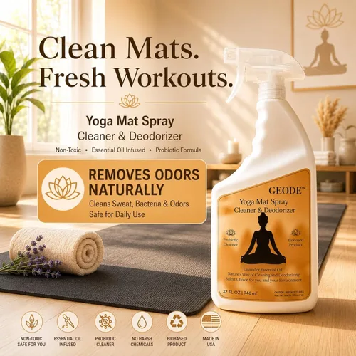 Miniatura 2 de Spray limpiador y desodorante para esterillas de yoga, fórmula de aceite esencial de lavanda para esterillas de yoga, reformadores de pilates