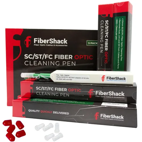 Miniatura 8 de Fibershack - Bolígrafo limpiador de fibra de 1,25 mm LC. Limpiador de fibra de un solo clic de 800+. Limpiador de conector óptico LCUPC y bolígrafo