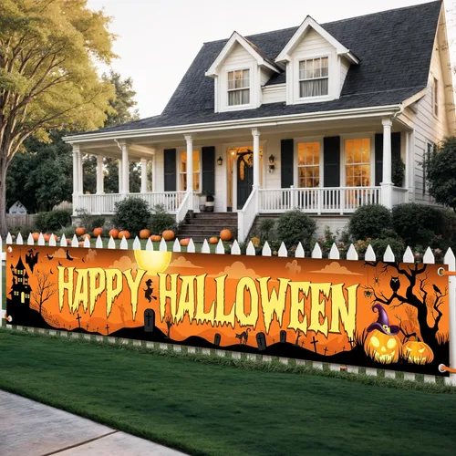 Miniatura 9 de KatchOn, Cartel del Día de los Muertos para el patio, extragrande, 120 x 20 pulgadas, pancarta mexicana de Halloween para decoraciones del Día