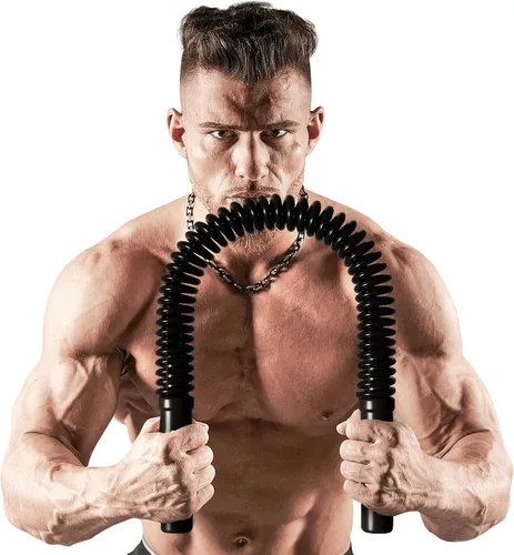 Barra Power Twister Flex de Zenooze, El Equipo de Ejercicio de la Parte Superior Definitivo para Fortalecer Tu Entrenamiento de Pecho, Hombros,