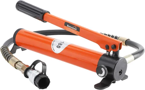 Miniatura 8 de Bonvoisin 20T hidráulico Ram cilindro Jack perfil bajo Porta Power Ram 0.55 "carrera de un solo efecto Mini Jack Ram con bomba de mano hidráulica