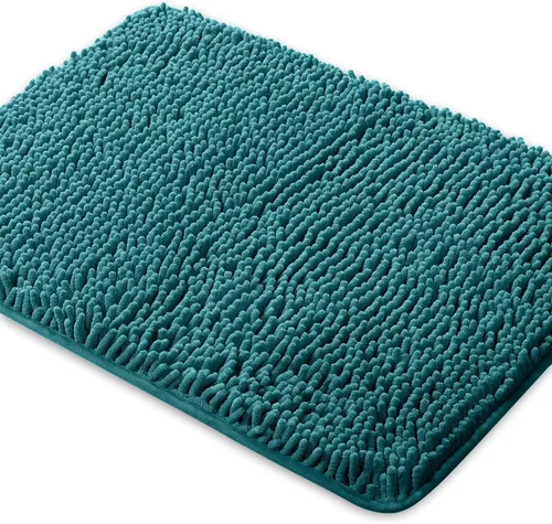 Miniatura 30 de Yeaban Alfombra de pasillo de baño de 24 x 72 pulgadas, antideslizante, alfombra de baño larga de felpilla gruesa, absorbente y lavable, alfombra