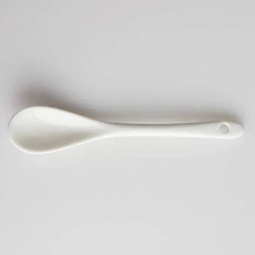 Miniatura 2 de Cucharas de huevo de porcelana para huevos hervidos suaves, café, té, postres de cerámica, juego de 6 cucharas (6 cucharas de huevo)