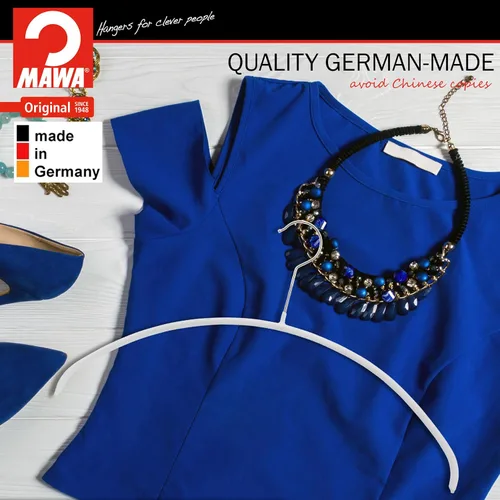 Miniatura 4 de Mawa by Reston Lloyd Euro Narrow - Juego de 10 perchas para ropa, color blanco