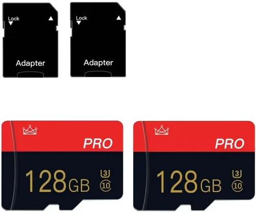 Miniatura 10 de Paquete de 2 tarjetas micro SD de 8 GB con adaptador SD tarjeta de memoria de alta velocidad, tarjeta TF de memoria C10 A1 para cámara/Dash