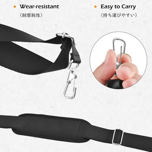 Miniatura 6 de TRIWONDER Correa de repuesto para hombro de bolso, correa ajustable con ganchos de metal acolchados para bolsos cruzados, bolsos de mensajero
