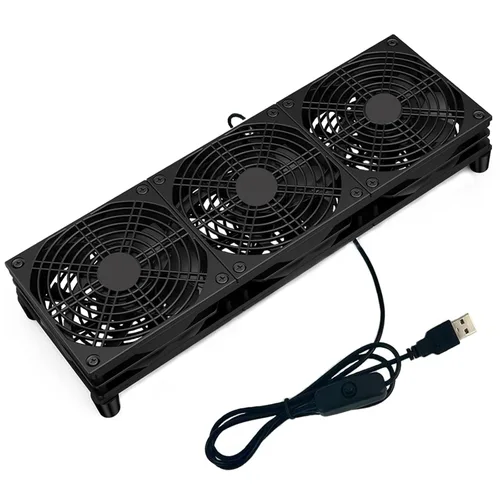 Miniatura 8 de VTRETU - Ventilador de refrigeración con interfaz USB silenciosa, utilizado para rack de enrutador, bricolaje, audio y video, gabinete de red