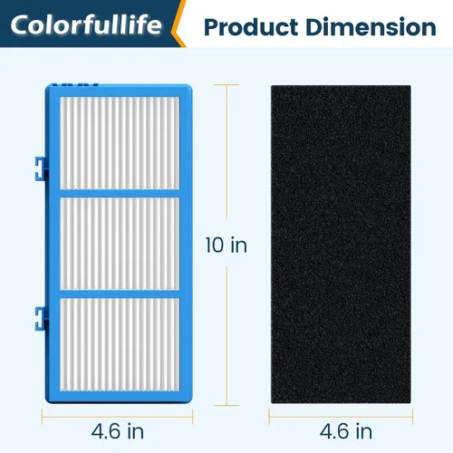 Miniatura 7 de Colorfullife Filtros de repuesto para filtro de aire total Holmes AER1 HEPA para HAPF30AT y HAP242-NUC, 4 HEPA + 8 filtros de refuerzo de carbono