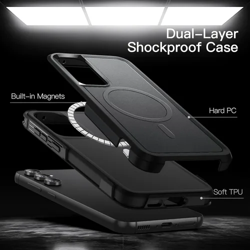 Miniatura 3 de JETech Funda para Samsung Galaxy S23 FE de 6.4 pulgadas, compatible con accesorios MagSafe, protección resistente de doble capa a prueba de golpes