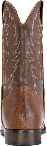 Miniatura 4 de IUV Botas de Vaquero para Hombre de Pie Ancho Punta Cuadrada Botas Occidentales con Bordado Clásico Duraderas Sin Cordones