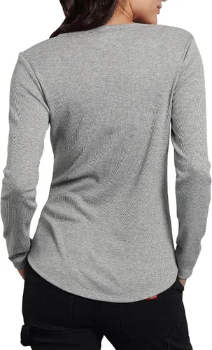 Miniatura 2 de Dickies Camisa Henley de manga larga con 3 botones para mujer