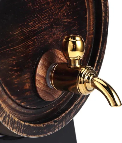 Miniatura 6 de Vino de madera 3L, almacenamiento de vino tinto brandy whisky tequila decoración del hogar envejecimiento con grifo dispensador de vino
