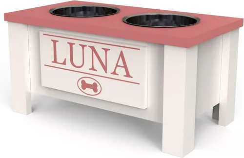 Miniatura 68 de GrooveThis Woodshop Soporte Personalizado de Cuenco Elevado para Perros de Tamaño Grande, Mediano, Pequeño y Extra Pequeño - Cuencos de Acero Negro
