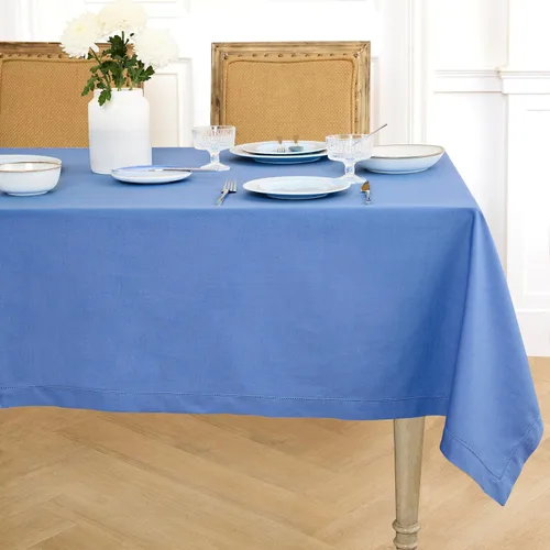 Miniatura 14 de Solino Home Mantel cuadrado de lino y algodón con vainica, 52 x 52 pulgadas, lavable a máquina para verano, 4 de julio