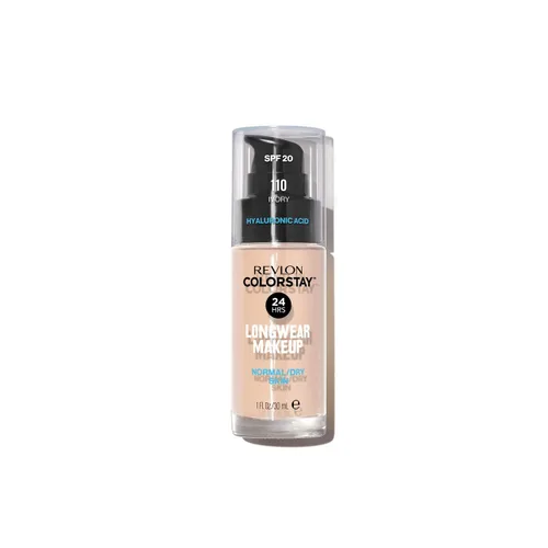 Miniatura 21 de Base líquida Revlon, maquillaje facial ColorStay para piel normal y seca, SPF 20, cobertura media-completa de larga duración con acabado natural